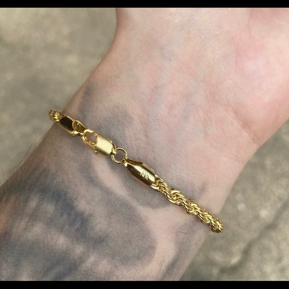 Gold Chain Rope Chain and Rope Bracelet Bundle Set - Picture 7 of 7